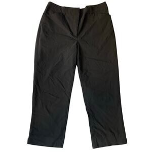 Dalia Women Cropped Pants size 6 Straight Leg Formal Work Stretch Rayon Black